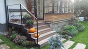 Obložení verandy a schodů - na přání klienta ponecháno bez povrchové úpravy