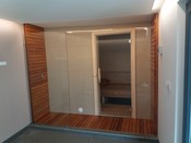 Skleněné dveře do sauny